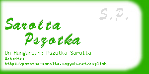 sarolta pszotka business card